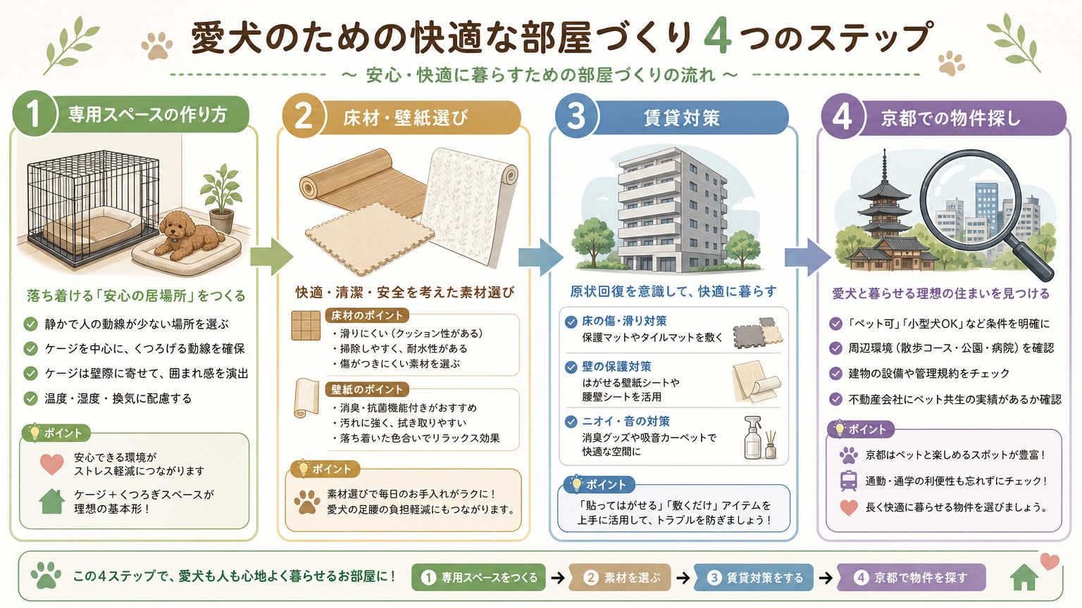 犬と暮らす部屋づくりの具体的な方法