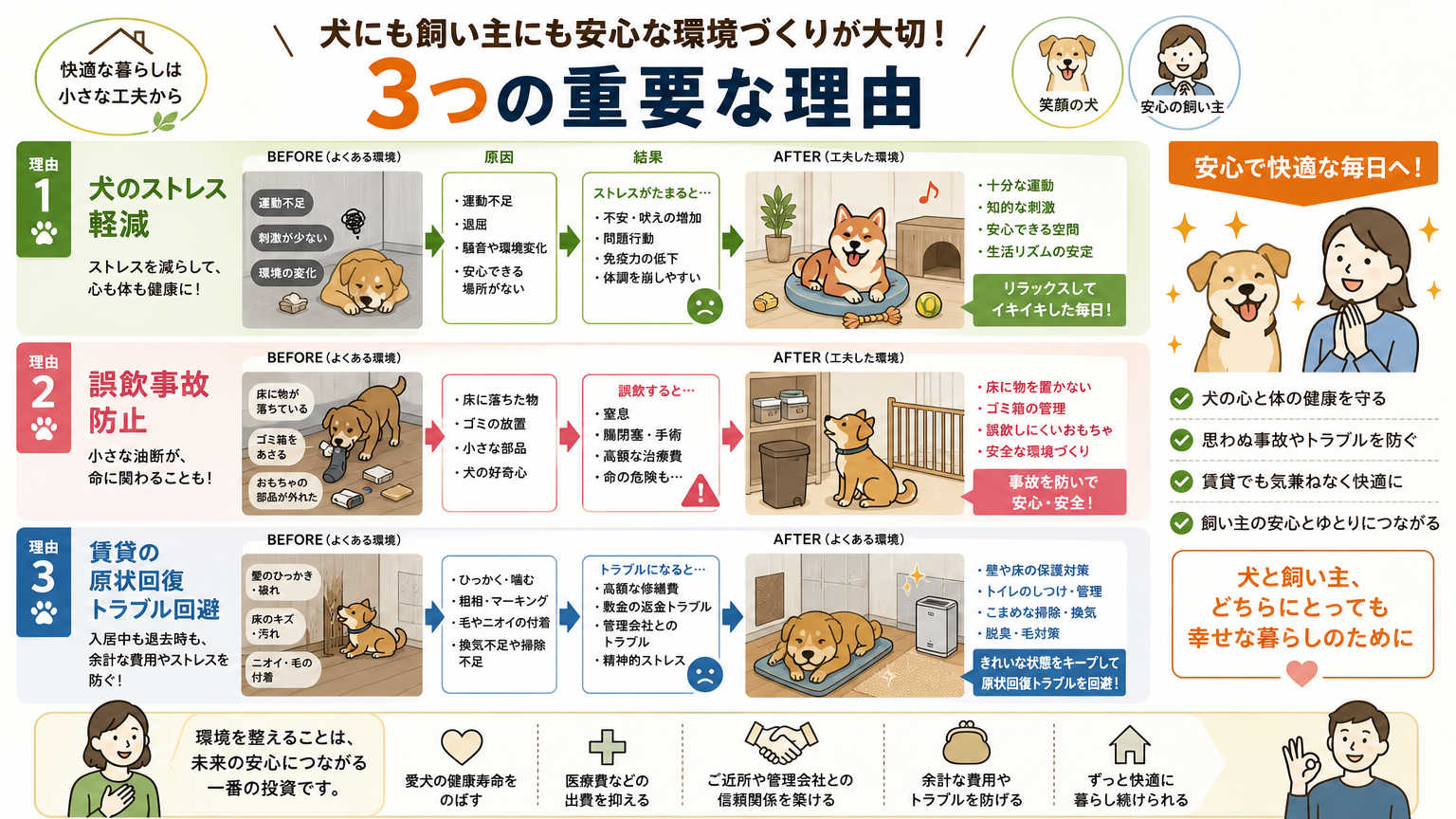 犬と暮らす部屋づくりが重要な理由